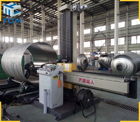 Inox Cylindrical Tank Shell Inner Exterior Surface Automatic Polishing Machine