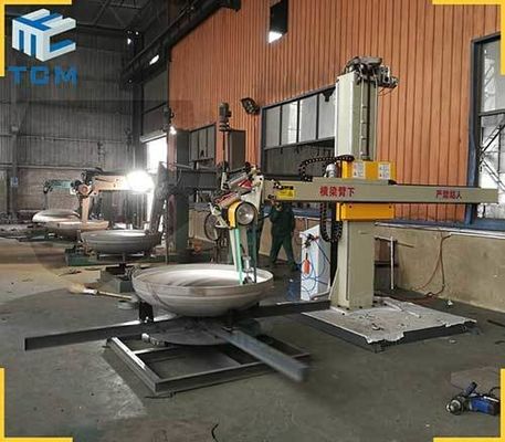 Dished End Surface Steel Dished Head Semi Automatic Polishing Machine