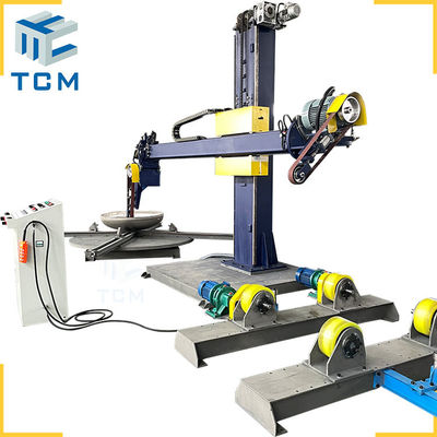 2 In 1 Automatic Polishing Machine For Steel Cylinder Tank Cap Surface Grinding Buffing