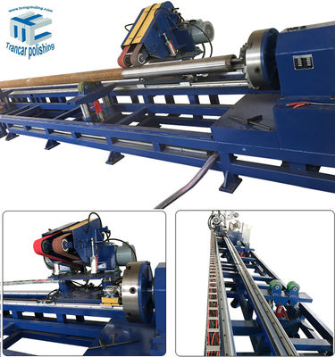 Steel Round Pipe Tube Exterior Surface Automatic Polishing Grinding Machine CE