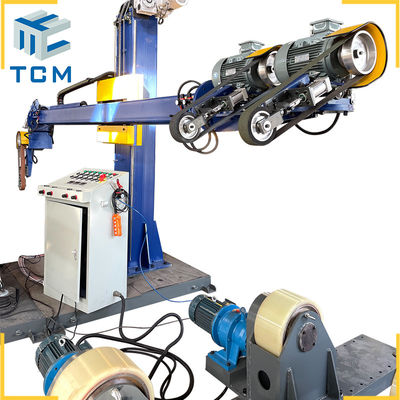 Double grinding heads high efficiency industrial tank vessel automatic polishing sanding machine