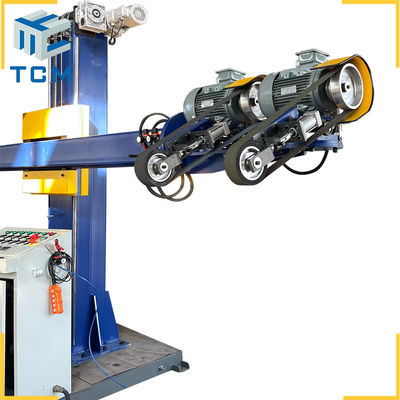 Double grinding heads high efficiency industrial tank vessel automatic polishing sanding machine
